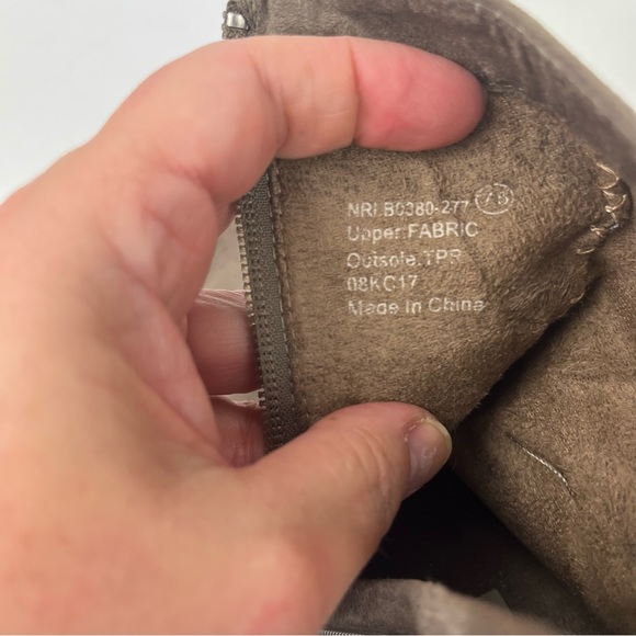 Not Rated tan suede ankle boots with tie side detailing-woman’s 7.5 - Picture 13 of 16